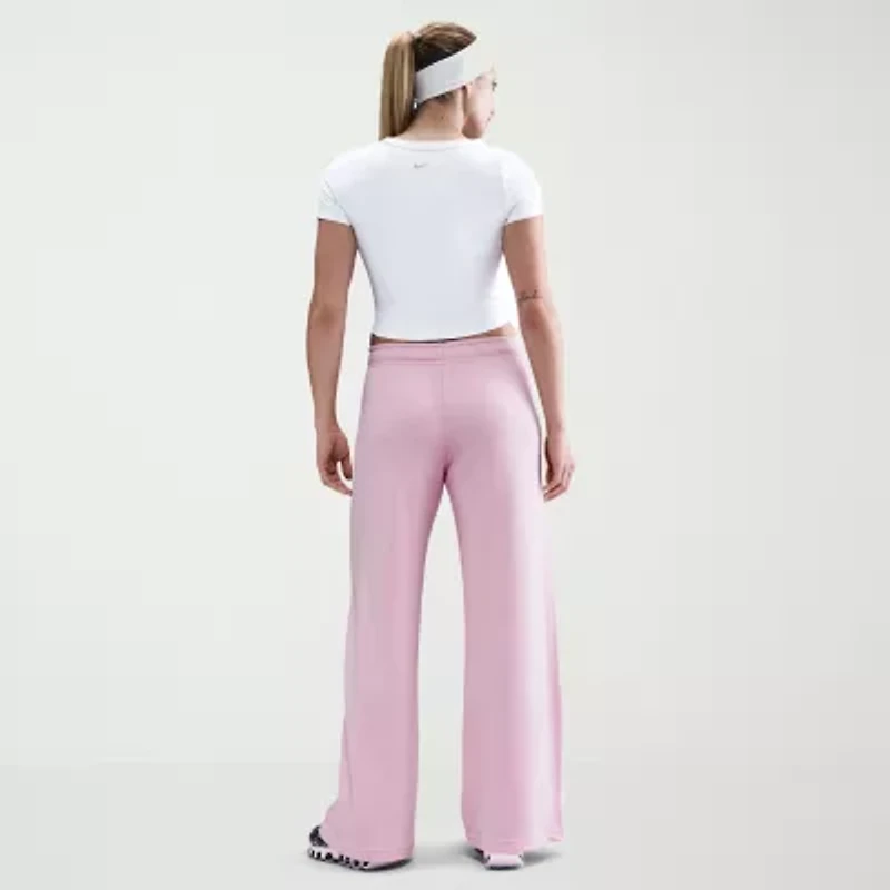 Nike Club Womens Wide Leg Mid Rise Fleece Sweatpant