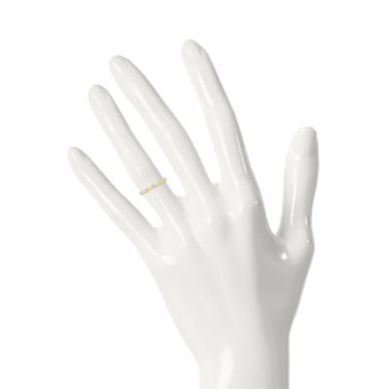 Womens 2MM 1/ CT. T.W. Natural White Diamond 10K Gold Band