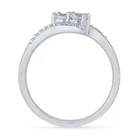 Womens 3/8 CT. T.W. Natural White Diamond 10K Gold Cocktail Ring