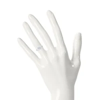 Womens 2MM / CT. T.W. Natural White Diamond 10K Gold Bypass Band