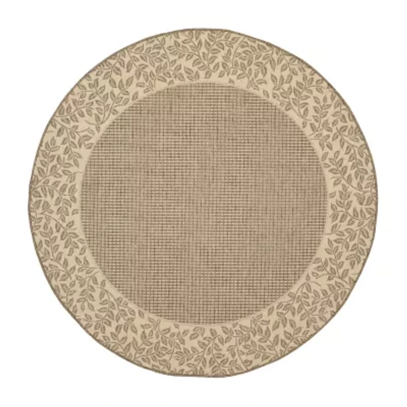 Safavieh Courtyard Collection Chad Oriental Indoor/Outdoor Round Area Rug
