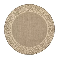 Safavieh Courtyard Collection Chad Oriental Indoor/Outdoor Round Area Rug