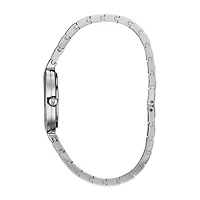 Bulova Rhapsody Womens Diamond Accent Silver Tone Stainless Steel Bracelet Watch 96p215