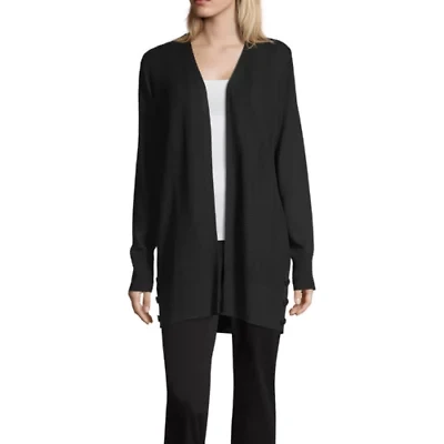 Worthington Womens Long Sleeve Open Front Cardigan