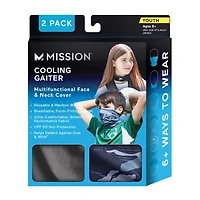 Mission Youth Cooling Neck Gaiter 2-Pack