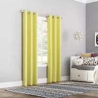 Sun Zero Riley Grommet Top Energy Saving Blackout Single Curtain Panel