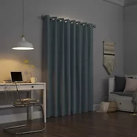 Sun Zero Duran Grommet Top Energy Saving 100% Blackout Single Curtain Panel