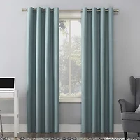 Sun Zero Duran Grommet Top Energy Saving 100% Blackout Single Curtain Panel