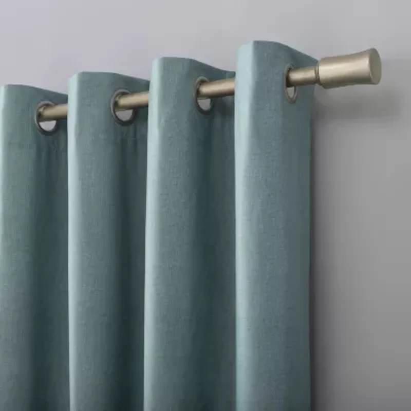 Sun Zero Duran Grommet Top Energy Saving 100% Blackout Single Curtain Panel