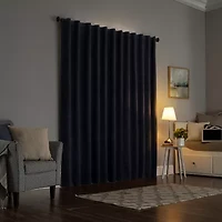 Sun Zero Amherst Velvet Thermal Extreme Back Tab Energy Saving 100% Blackout Single Curtain Panel