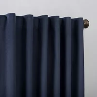 Sun Zero Amherst Velvet Thermal Extreme Back Tab Energy Saving 100% Blackout Single Curtain Panel