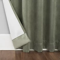 Sun Zero Amherst Velvet Thermal Extreme Back Tab Energy Saving 100% Blackout Single Curtain Panel
