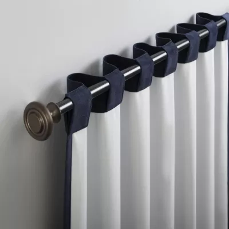 Sun Zero Amherst Velvet Thermal Extreme Back Tab Energy Saving 100% Blackout Single Curtain Panel