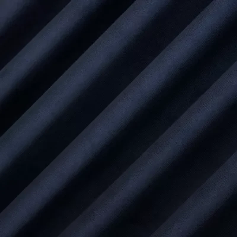 Sun Zero Amherst Velvet Thermal Extreme Back Tab Energy Saving 100% Blackout Single Curtain Panel