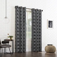 Sun Zero Barnett Trellis Grommet Top Energy Saving Blackout Single Curtain Panel