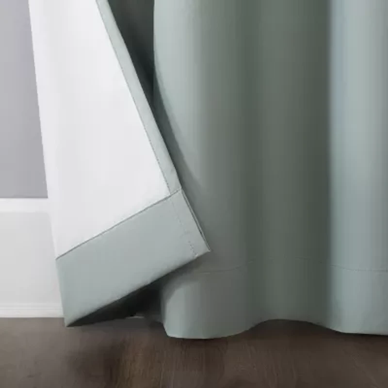 Sun Zero Cyrus Thermal Rod Pocket Back Tab Energy Saving 100% Blackout Single Curtain Panel