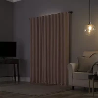 Sun Zero Evelina Faux Dupioni Silk Thermal Extreme Back Tab Energy Saving 100% Blackout Single Curtain Panel