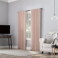 Sun Zero Evelina Faux Dupioni Silk Thermal Extreme Back Tab Energy Saving 100% Blackout Single Curtain Panel