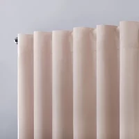 Sun Zero Evelina Faux Dupioni Silk Thermal Extreme Back Tab Energy Saving 100% Blackout Single Curtain Panel