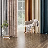 Sun Zero Kline Burlap Weave Thermal Extreme Grommet Top Energy Saving 100% Blackout Single Curtain Panel