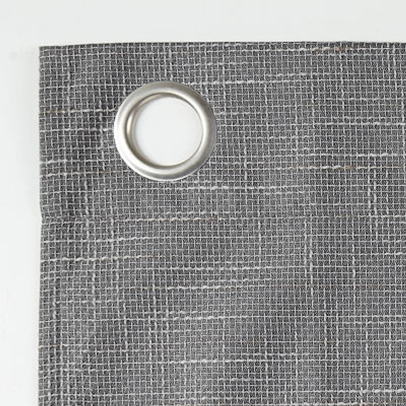 Sun Zero Kline Burlap Weave Thermal Extreme Grommet Top Energy Saving 100% Blackout Single Curtain Panel