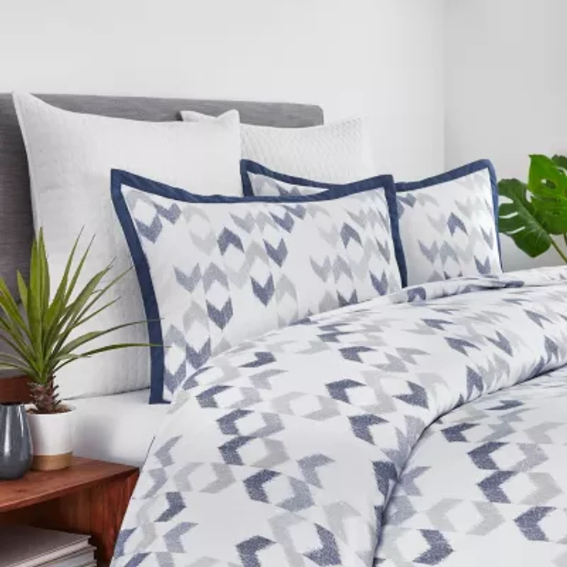 Fieldcrest Herringbone 3-pc. Geometric Comforter Set