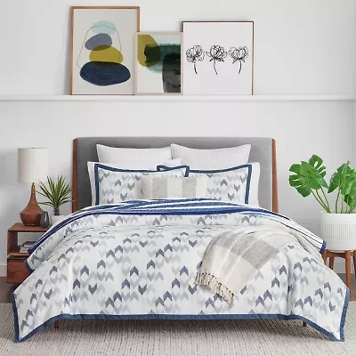 Fieldcrest Herringbone 3-pc. Geometric Duvet Cover Set