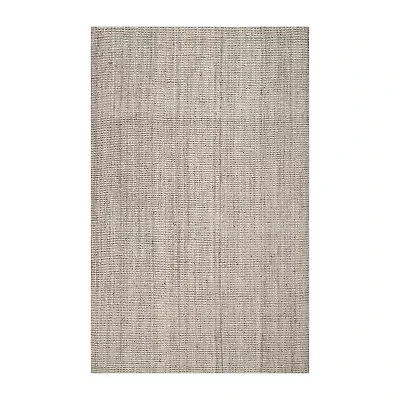 nuLoom Hand Woven Ashli Solid Jute Rug