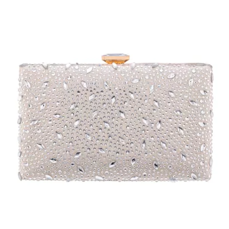 I. Miller Villie Crystal Pattern Minaudiere Evening Bag