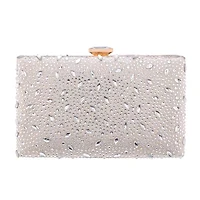 I. Miller Villie Crystal Pattern Minaudiere Evening Bag