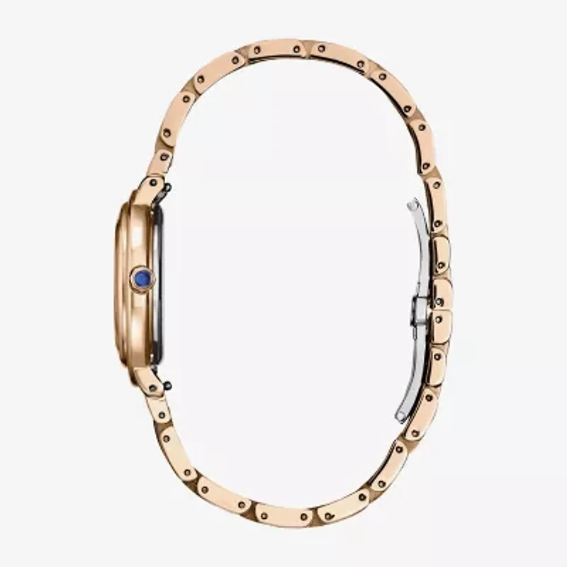 Citizen Womens Diamond Accent Gold Tone Stainless Steel Bracelet Watch Em1098-68d