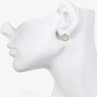 Bijoux Bar Delicates Rose Tone Womens Glass Simulated Pearl 6 Pair Earring Set
