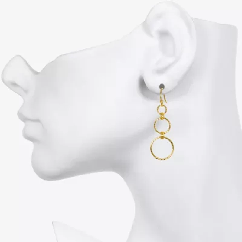 Bijoux Bar Delicates Delicates Tri Tone Womens Drop Earrings