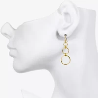Bijoux Bar Delicates Delicates Tri Tone Womens Drop Earrings