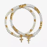 Bijoux Bar Delicates Gold Tone Womens 2-pc. Bracelet Set
