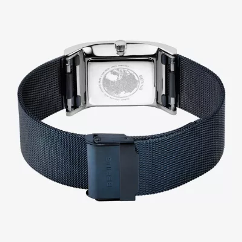 Bering Womens Blue Stainless Steel Bracelet Watch 10426-307-S