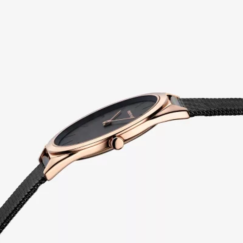 Bering Womens Black Stainless Steel Bracelet Watch 17031-166