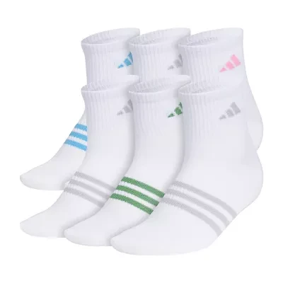 adidas Superlite Womens Multi-Pack 6 Pair Quarter Ankle Socks