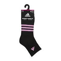adidas Superlite Womens Multi-Pack 6 Pair Quarter Ankle Socks