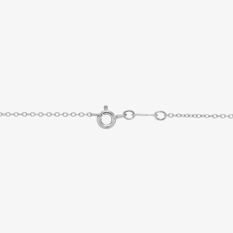 Limited Quantities! Womens Diamond Accent Natural White Diamond 14K Rose Gold Over Silver Sterling Silver Cross 18 Inch Pendant Necklace