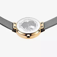 Bering Solar Womens Two Tone Mesh Bracelet Watch-14426-010