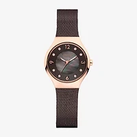 Bering Womens Brown Stainless Steel Bracelet Watch 14427-265