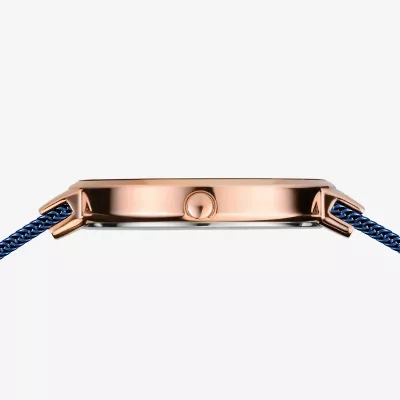 Bering Womens Blue Stainless Steel Bracelet Watch