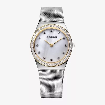 Bering Womens Silver Tone Stainless Steel Bracelet Watch 12430-010