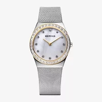 Bering Womens Silver Tone Stainless Steel Bracelet Watch 12430-010
