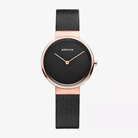 Bering Womens Black Stainless Steel Bracelet Watch 14531-166