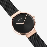 Bering Womens Black Stainless Steel Bracelet Watch 14531-166