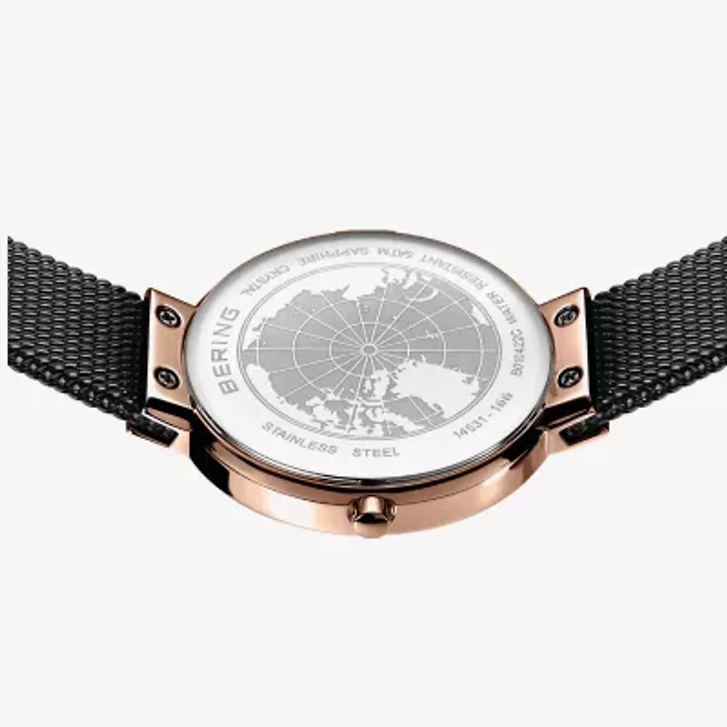 Bering Womens Black Stainless Steel Bracelet Watch 14531-166