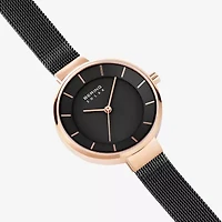 Bering Mens Black Stainless Steel Bracelet Watch 14631-166