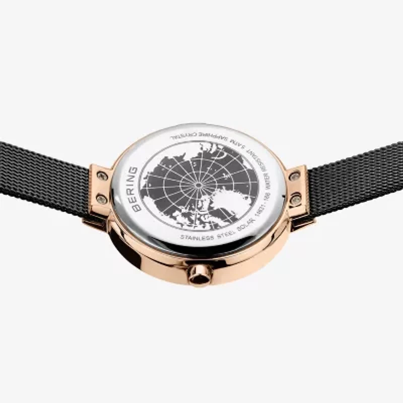 Bering Mens Black Stainless Steel Bracelet Watch 14631-166